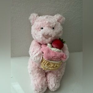 Authentic NWT Jellycat Beijing Shanghai exclusive leola bear w/ strawberry cake